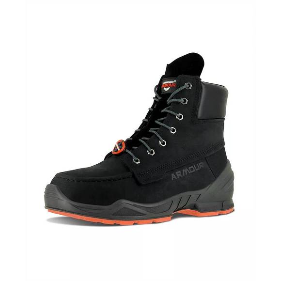 NEW BERRENDO men's moc toe work boots 8‚Äù in black - Picture 2 of 4